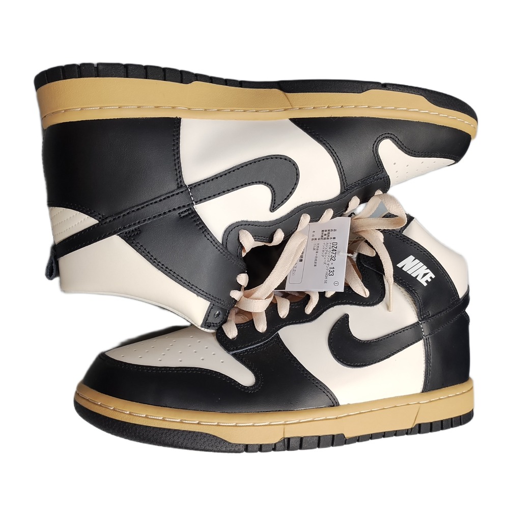 Nike Dunk High SE Vintage Panda Sneakers Unisex Size M10.5/W12 Multi DZ4732-133